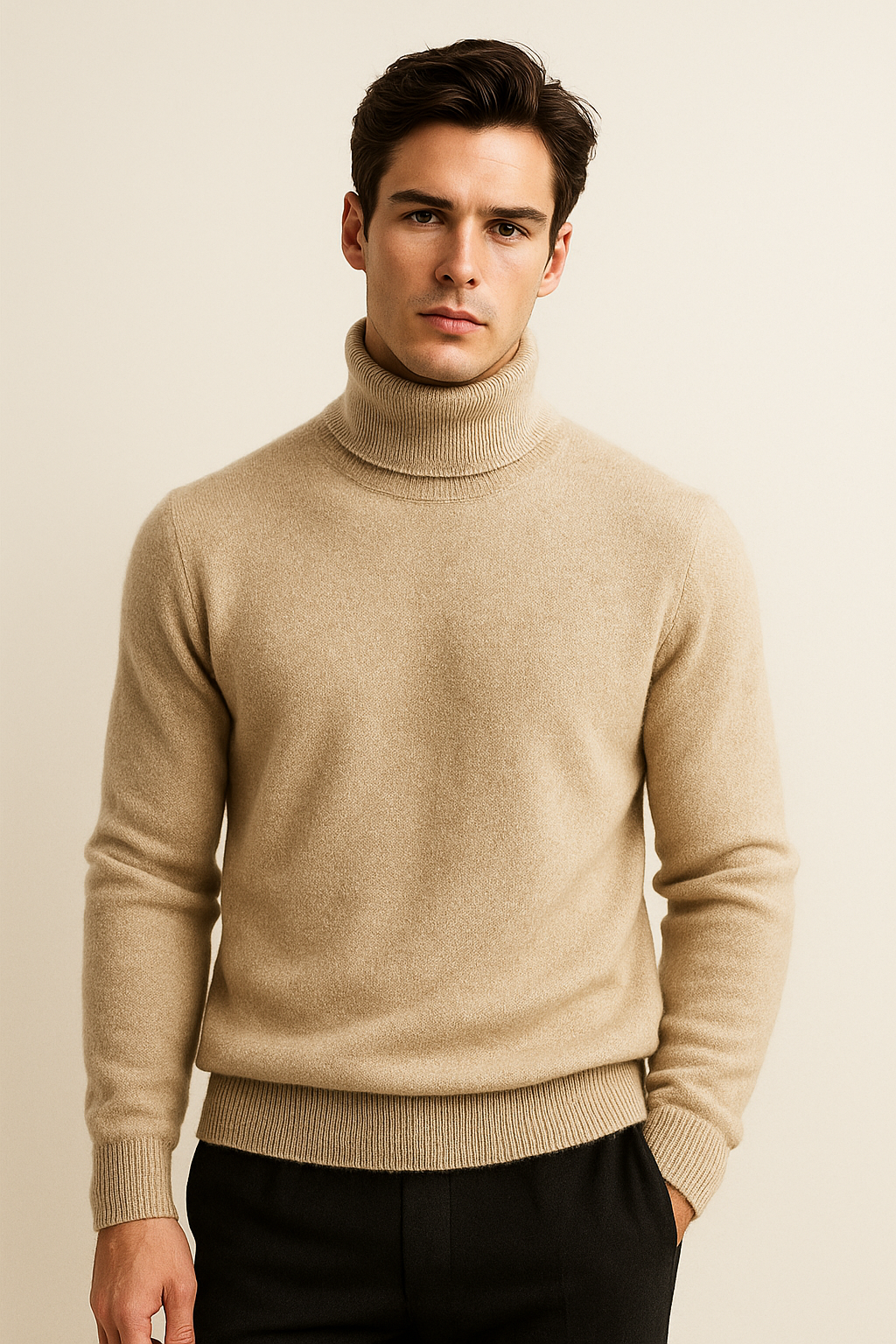 Sovereign Turtleneck Knit Beige