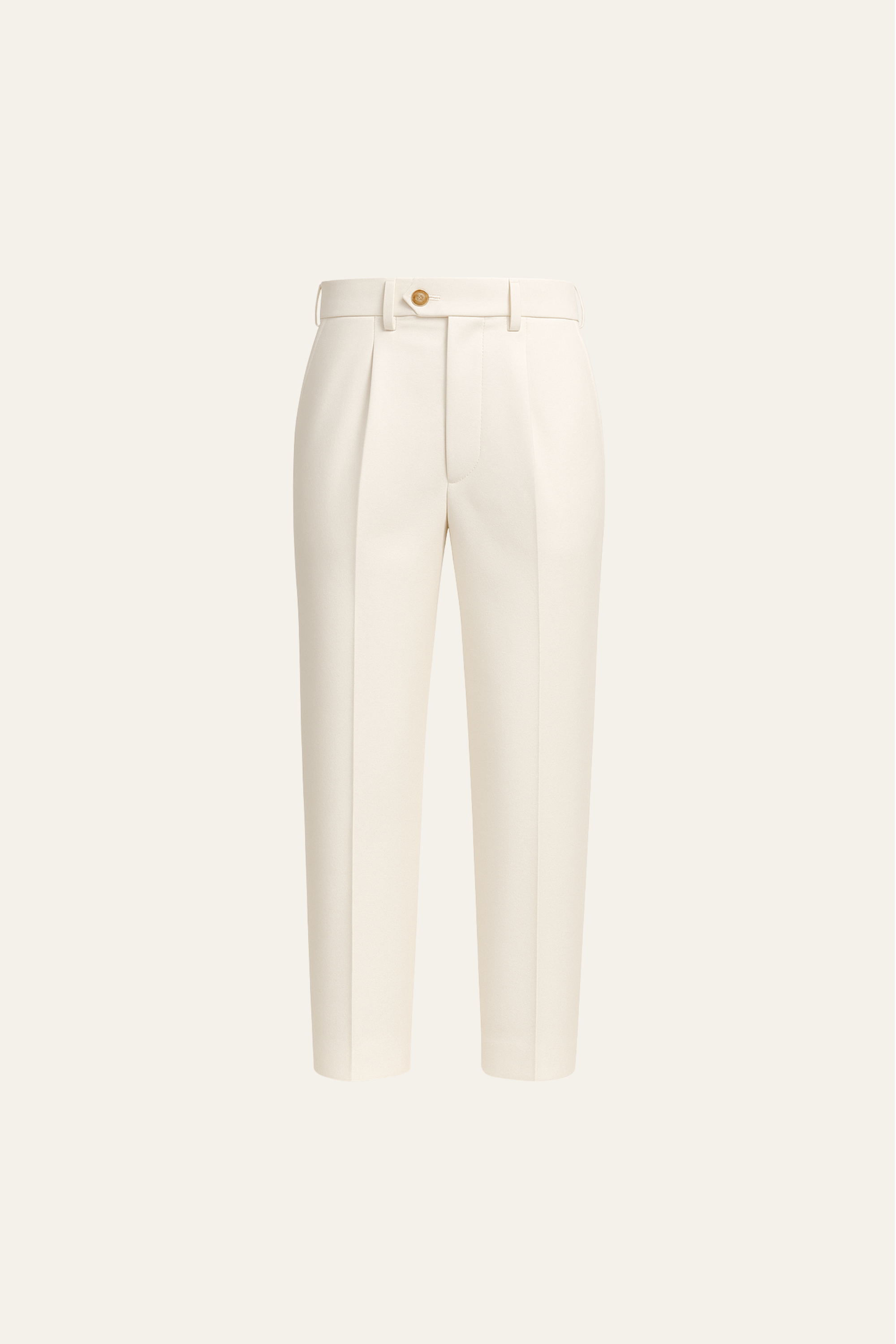 Apex Pleated Trousers Ivory