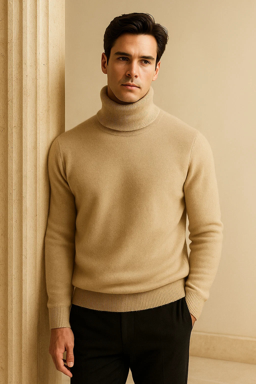 Sovereign Turtleneck Knit Beige